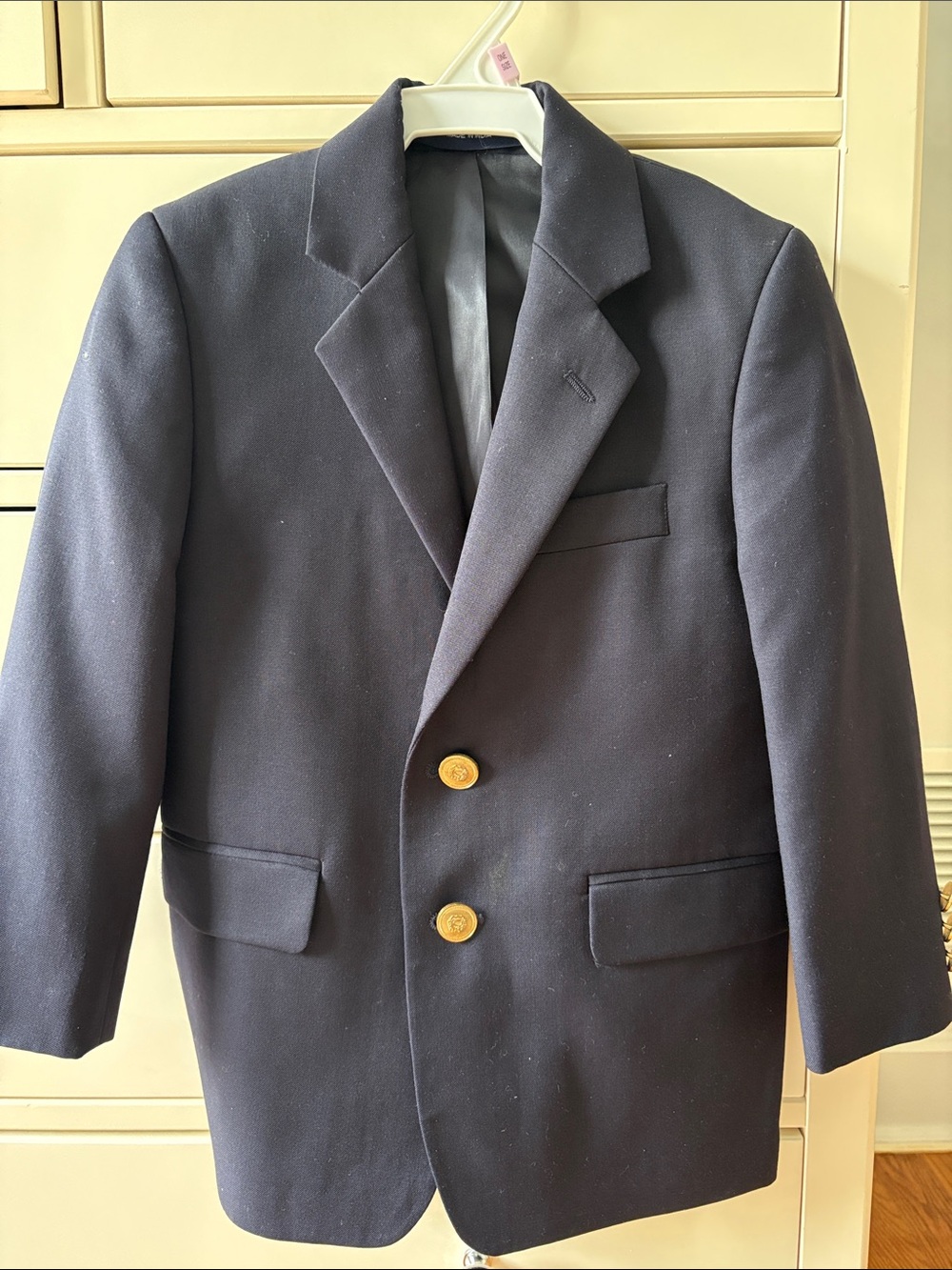 Lord & Taylor Boys Navy Blazer with Gold Buttons